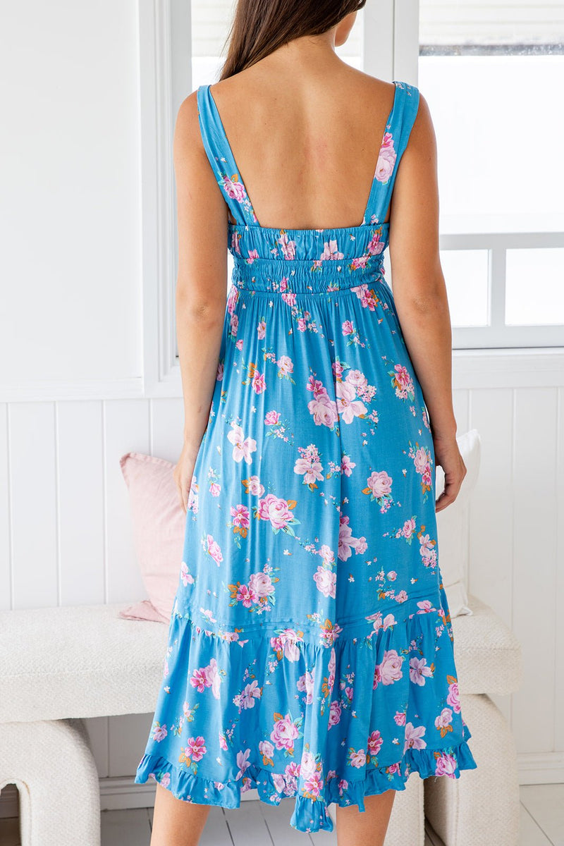 The Nellie Dress - Teal Garden