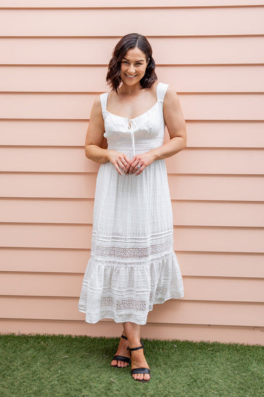 The Nellie Dress - White - Sparrow & Finch Boutique
