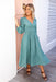 The Nessa Dress - Teal Green - Sparrow & Finch Boutique