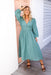 The Nessa Dress - Teal Green - Sparrow & Finch Boutique