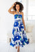 The Nyla Dress - Paros Blue - Sparrow & Finch Boutique