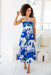 The Nyla Dress - Paros Blue - Sparrow & Finch Boutique