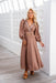 The Oriana Dress - Brown - Sparrow & Finch Boutique