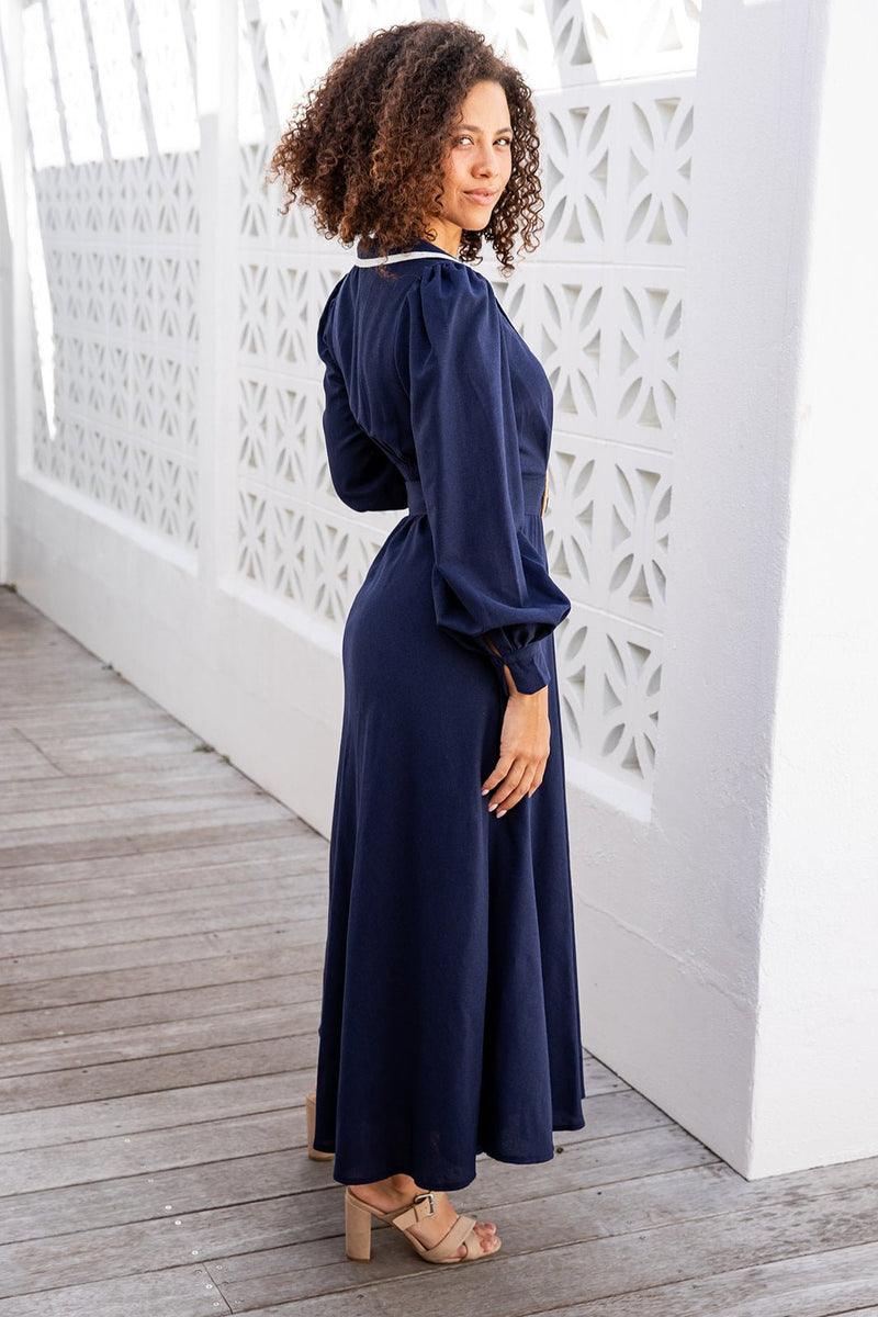 The Oriana Dress - Navy