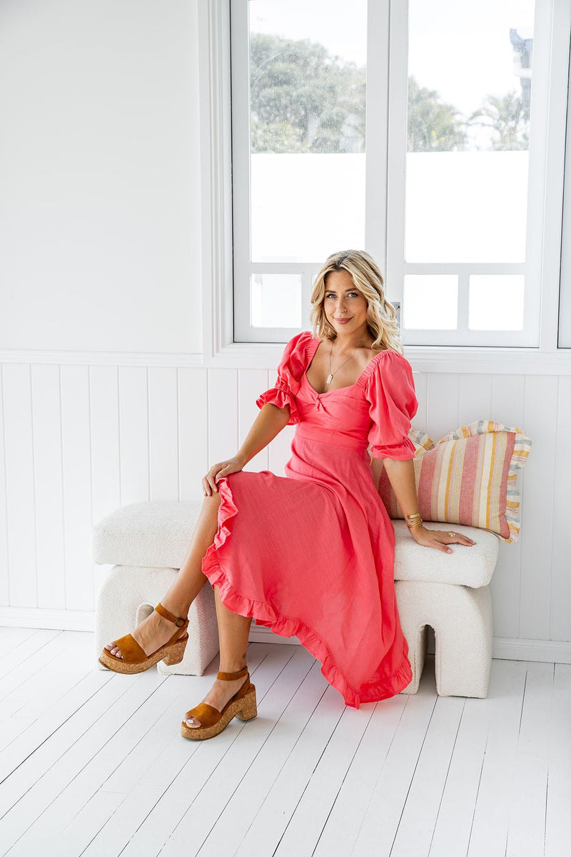The Palmer Dress - Brink Pink