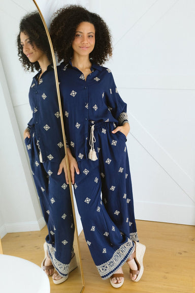 The Petia Pants - Blue Majesta - Sparrow & Finch Boutique