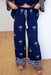 The Petia Pants - Blue Palm Majesta - Sparrow & Finch Boutique