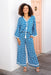 The Petia Pants - Rippled Blue - Sparrow & Finch Boutique