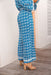The Petia Pants - Rippled Blue - Sparrow & Finch Boutique
