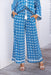 The Petia Pants - Rippled Blue - Sparrow & Finch Boutique