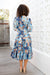 The Rina Dress - Blue Deco - Sparrow & Finch Boutique
