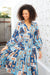 The Rina Dress - Blue Deco - Sparrow & Finch Boutique