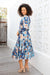 The Rina Dress - Blue Deco - Sparrow & Finch Boutique