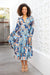 The Rina Dress - Blue Deco - Sparrow & Finch Boutique