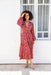 The Rina Dress - Burgundy Bloom - Sparrow & Finch Boutique