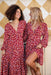 The Rina Dress - Burgundy Bloom - Sparrow & Finch Boutique