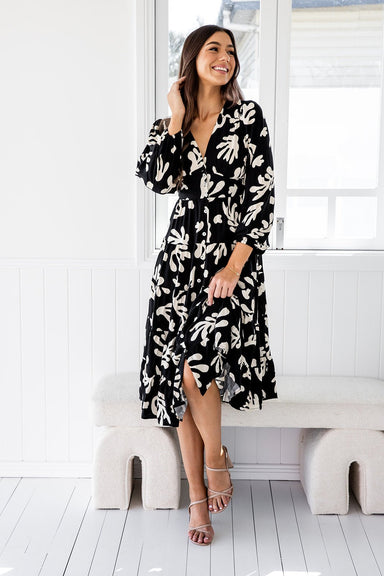 The Rina Dress - Dark Tropical - Sparrow & Finch Boutique