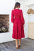 The Rina Dress - Deep Red - Sparrow & Finch Boutique
