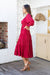 The Rina Dress - Deep Red - Sparrow & Finch Boutique