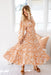 The Rina Dress - Floral Orange - Sparrow & Finch Boutique