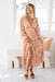 The Rina Dress - Floral Orange - Sparrow & Finch Boutique