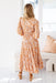 The Rina Dress - Floral Orange - Sparrow & Finch Boutique