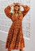 The Rina Dress - Floral Rust - Sparrow & Finch Boutique