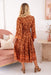 The Rina Dress - Floral Rust - Sparrow & Finch Boutique