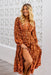 The Rina Dress - Floral Rust - Sparrow & Finch Boutique