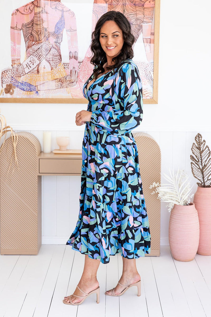 The Rina Dress - Honolulu Blue