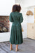 The Rina Dress - Pine Green - Sparrow & Finch Boutique