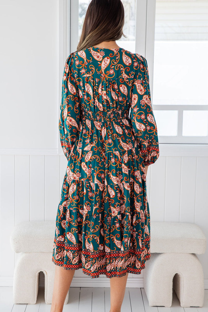 The Rina Dress - Regal Green