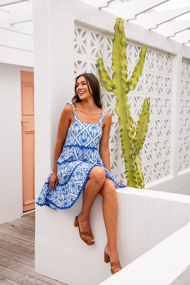 The Riviera Dress - Blue Reef