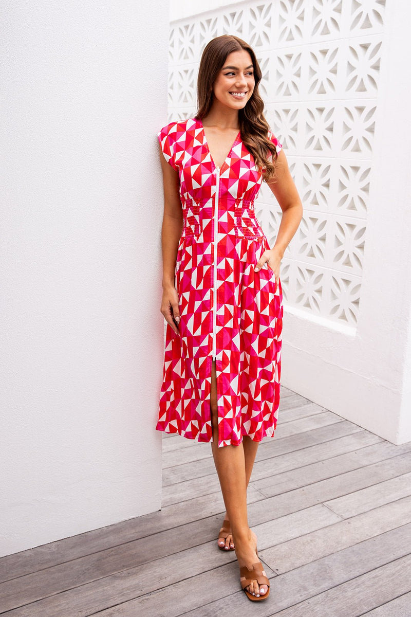 The Rori Dress - Pink Disco