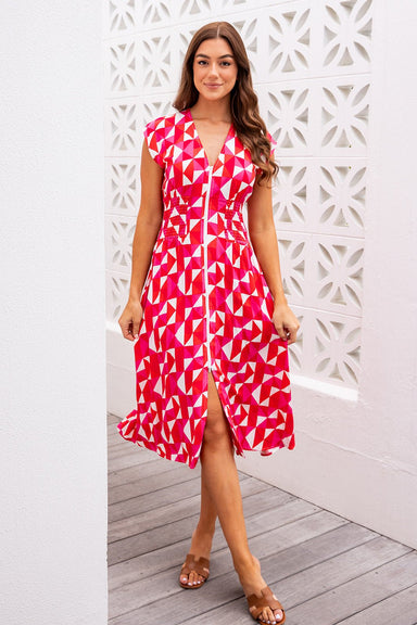 The Rori Dress - Pink Disco - Sparrow & Finch Boutique