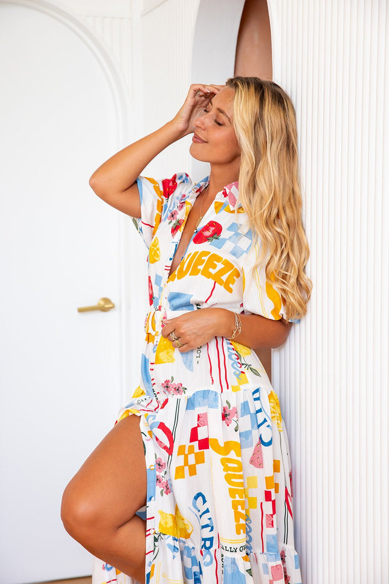 The Rosalina Dress - Citrus Splash