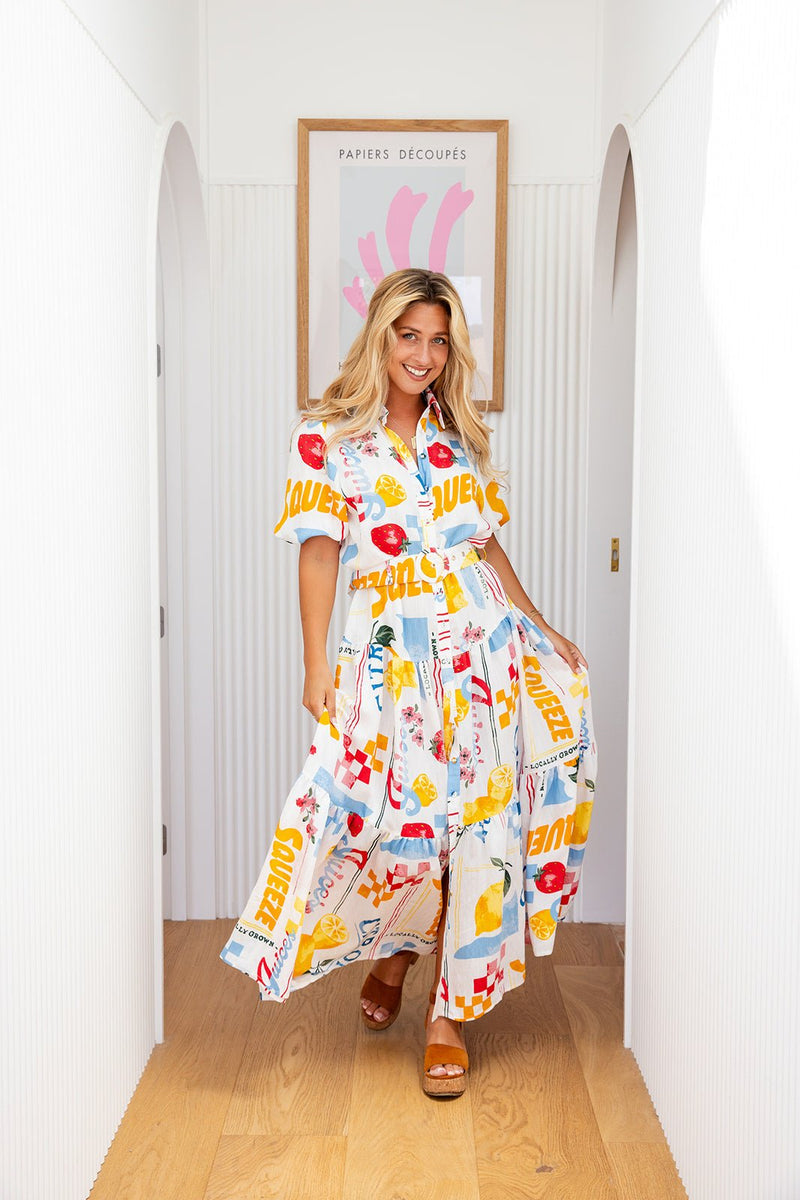 The Rosalina Dress - Citrus Splash