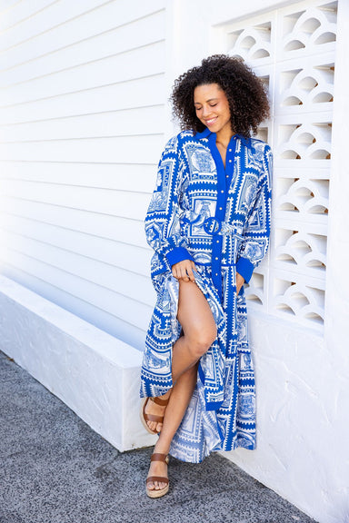 The Roseau Dress - Aegean Muse - Sparrow & Finch Boutique