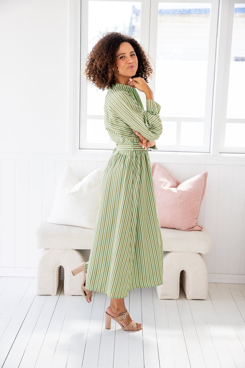 The Roseau Dress - Choc Mint