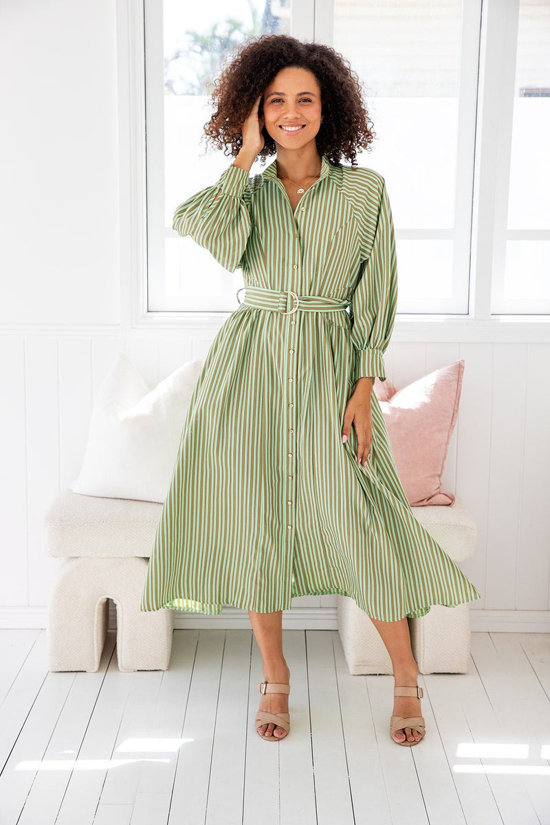 The Roseau Dress - Choc Mint