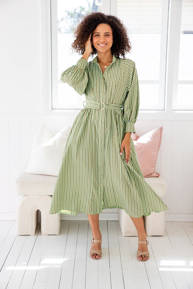 The Roseau Dress - Choc Mint - Sparrow & Finch Boutique