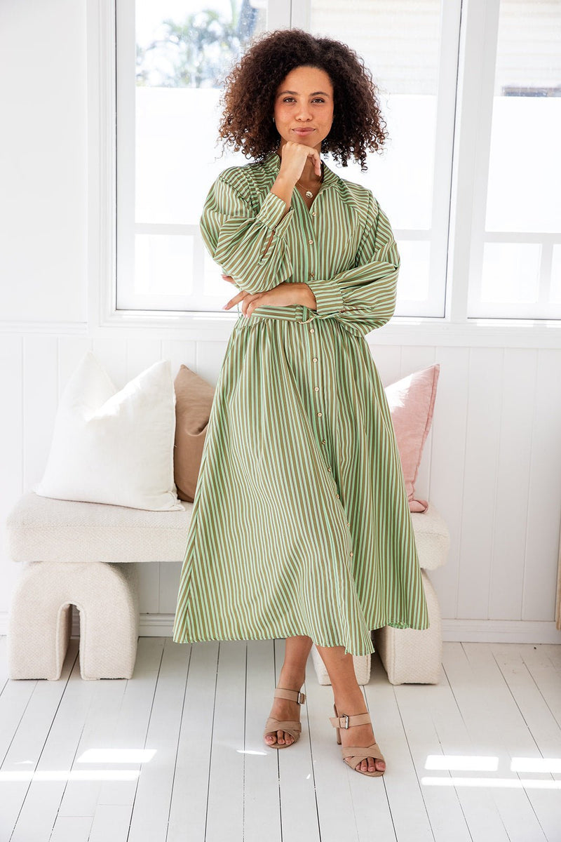 The Roseau Dress - Choc Mint