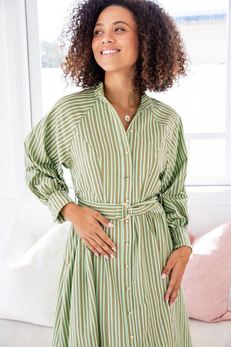 The Roseau Dress - Choc Mint