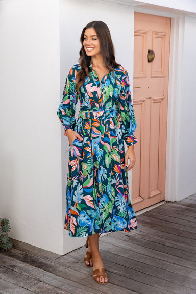 The Roseau Dress - Rainforest - Sparrow & Finch Boutique