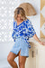 The Sade Top - Blue Athena - Sparrow & Finch Boutique