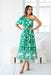The Samaya Dress - Tropical Green - Sparrow & Finch Boutique