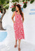The Sangria Dress - Carmine Flair - Sparrow & Finch Boutique