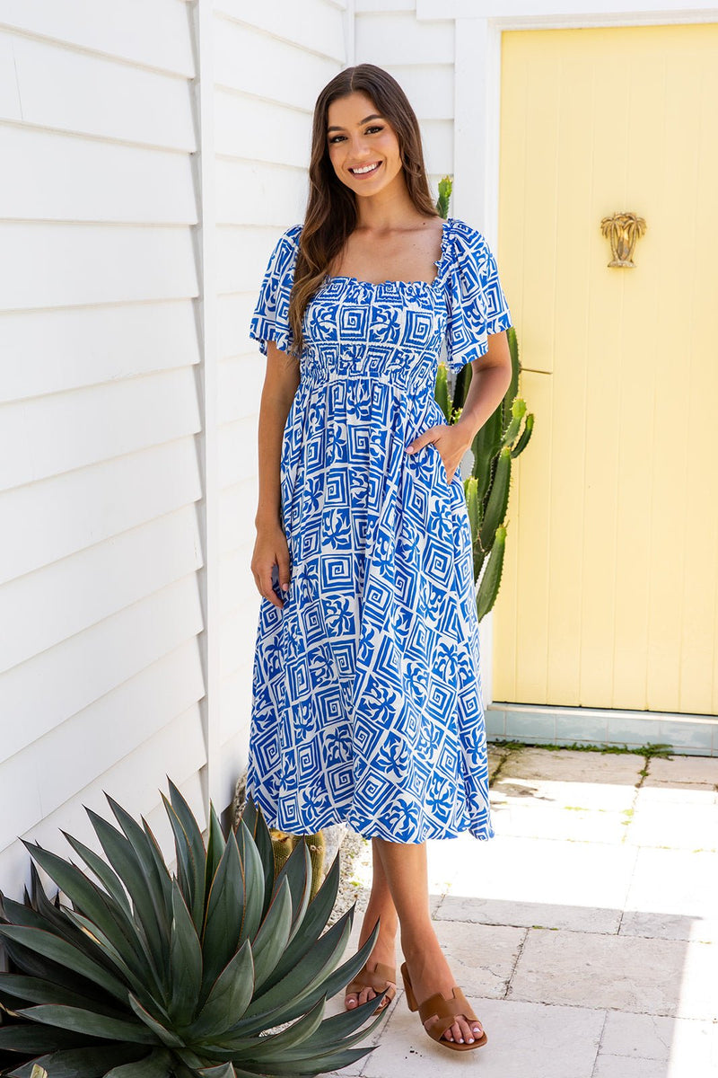 The Sarlie Dress - Hawaiian Blue