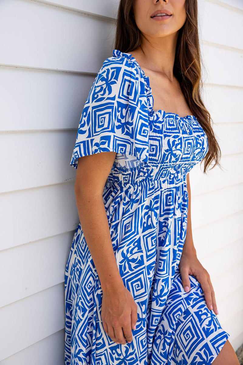 The Sarlie Dress - Hawaiian Blue