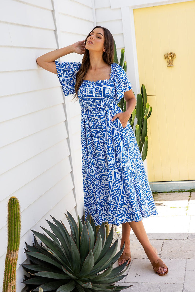 The Sarlie Dress - Hawaiian Blue
